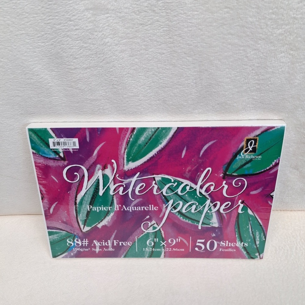 NWT Jack Richeson Watercolor Paper  6 x 9 inches 50 Sheets 88 lb
